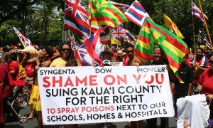 Protest against dumping toxin on Hawaii farms